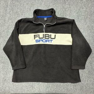 Vintage Fubu Sport 1/4 Zip Fleece Pullover Sweatshirt The Collection